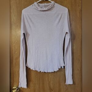 Free People Light Pink Long Sleeve Top